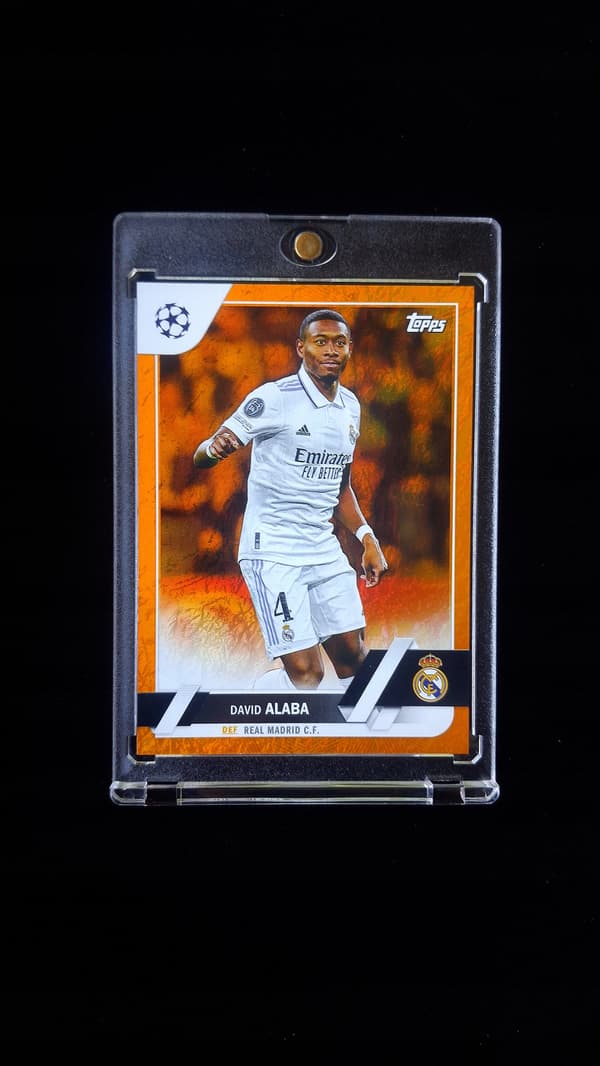 David Alaba Real Madrid Orange Parallel 25 May Topps UCL