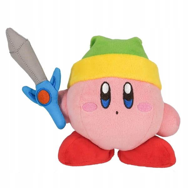 Kirby soft toy with a sword – 12 cm