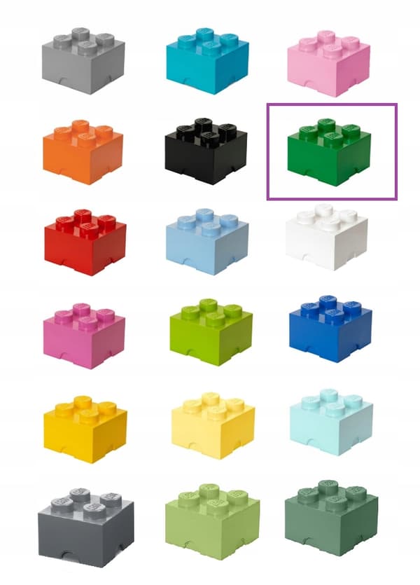 LEGO 40031734 2x2 dark green brick container