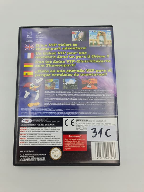 NINTENDO GAMECUBE UNIVERSAL STUDIOS THEME PARK ADVENTURE