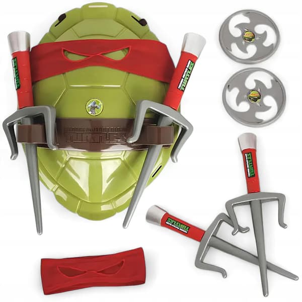 Raphael Ninja Turtles interactive set: trident, bandage, shuriken, shell