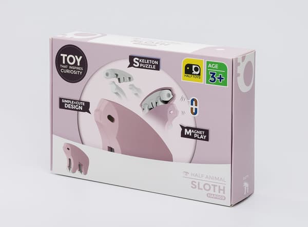 HalfToys Magnetic Fold-out Sloth with a book