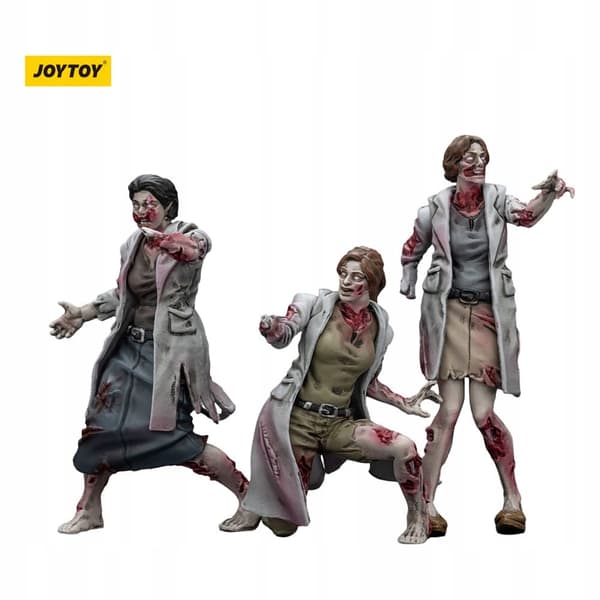 Zombie Dark Source – 8 cm Action Figures: 3-Pack of Medics – Small