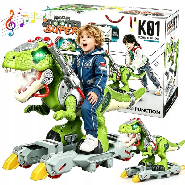 T-Rex for children: large, interactive, steams, walks, roars, lights up