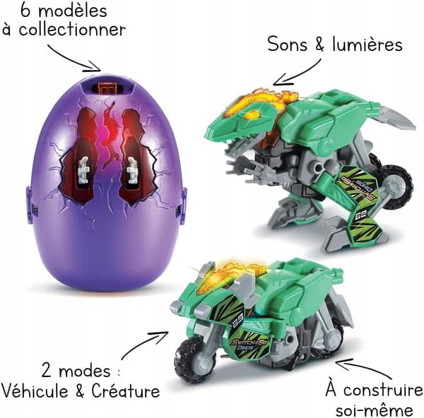 VTech Switch Go Dinos Toy – Dinosaur Egg with Sounds and Transformation