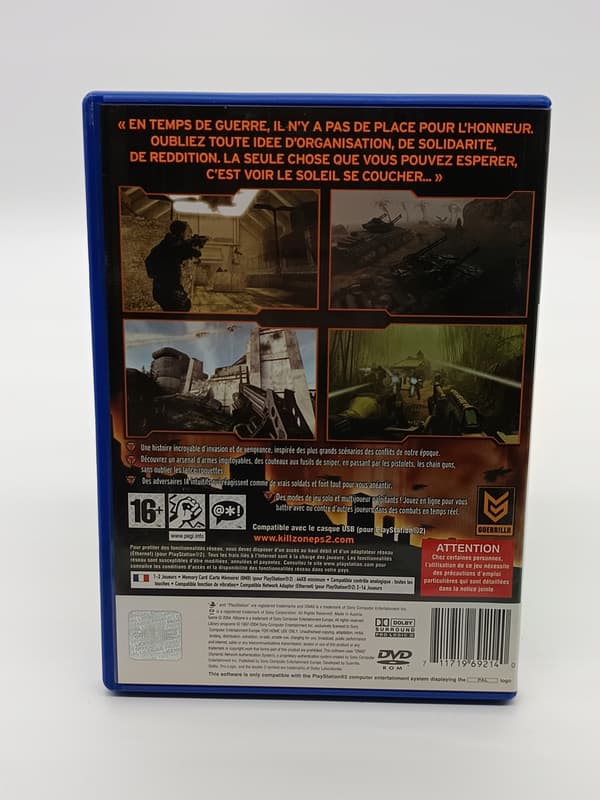 KILLZONE PlayStation 2 (PS2) boxed version