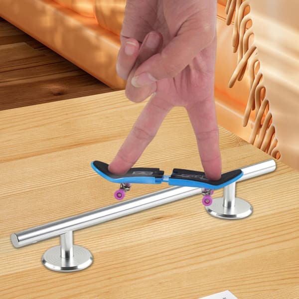 Fingerboard Round Rail Prop Fingerboard Deck Gift Silver Fingerpicks