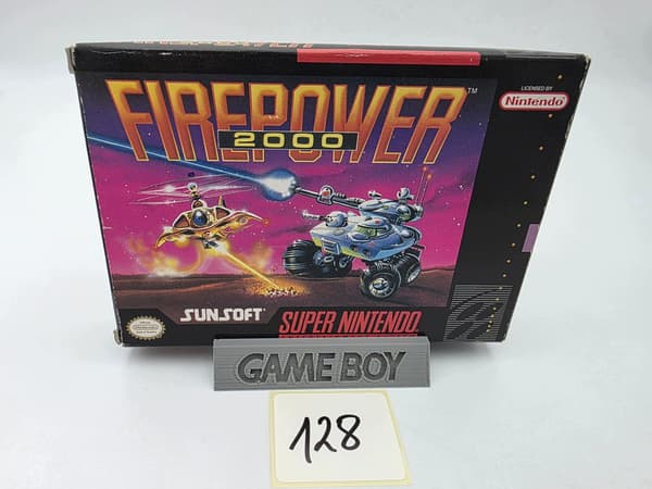 NINTENDO SNES FIREPOWER 2000 NTSC VERSION ORIGINAL CARDBOARD BOX