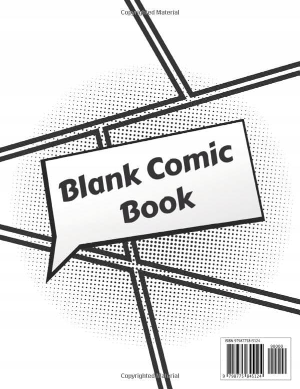 BLANK COMIC BOOK: Draw Comics the Fun Way – Large Print, 8.5 x 11 inches – Draw