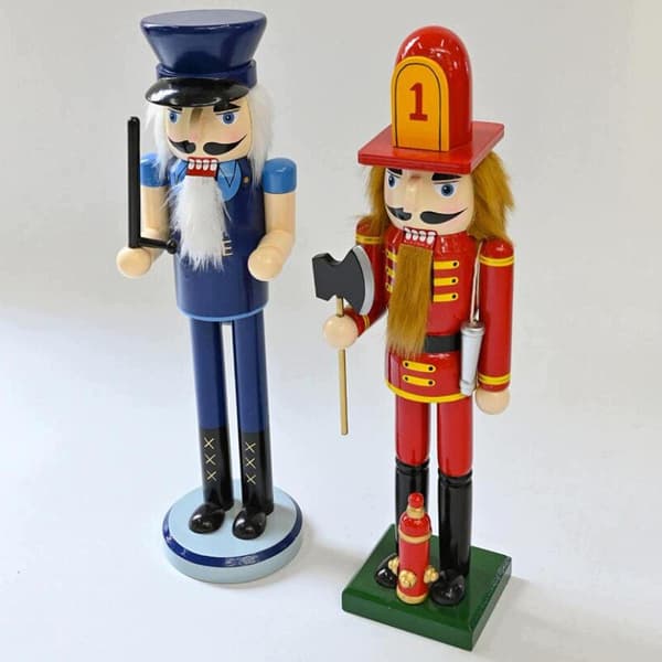 Christmas Nutcracker Ornament Home Display Holiday Gift Desk Decoration Handmade Red