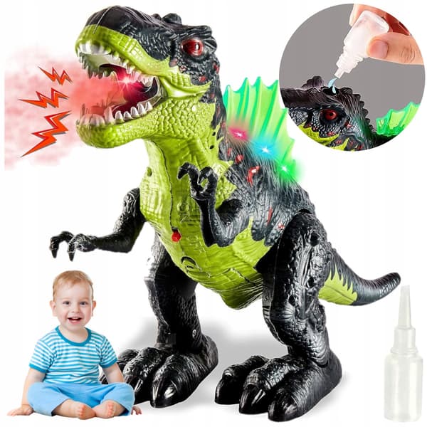 Interactive Robot Dinosaur: Walks, Breathes Smoke and Glows – A Toy for a Present