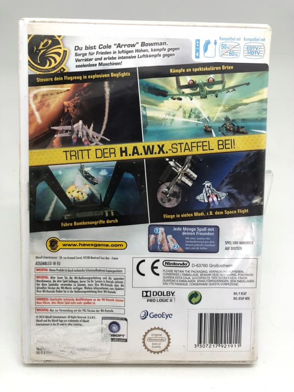 Nintendo Wii game – Tom Clancy’s H.A.W.X. 2 – age 12+