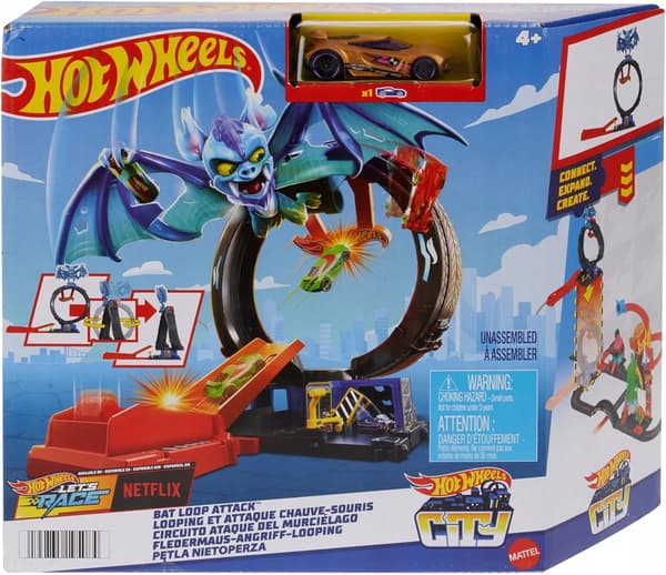 HOT WHEELS BAT LOOP SET – set including a loop, a launcher and a CAR
