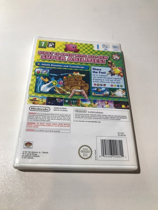KIRBY'S ADVENTURE FOR THE NINTENDO WII