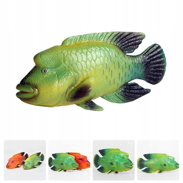 DURABLE PLASTIC MODEL OF A GREEN NAPOLEON FISH