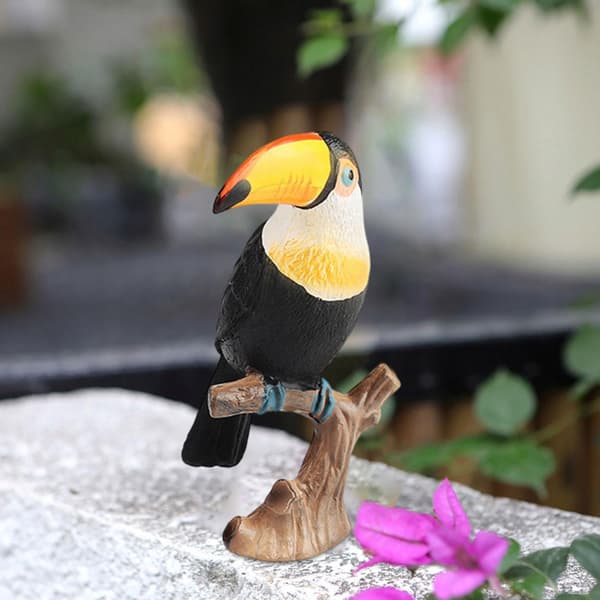 Simulation: Craft Bird Collection – PVC Artificial Birds Perched on a Branch