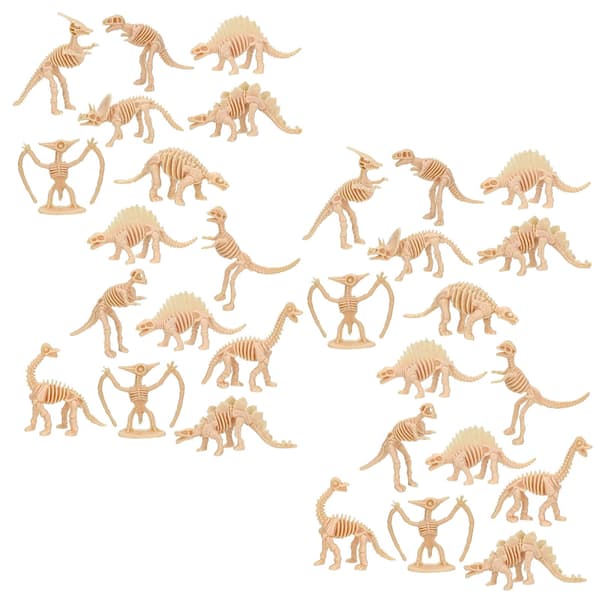 60 BEIGE PVC DINOSAUR SKELETON FIGURINES – EDUCATIONAL GIFTS
