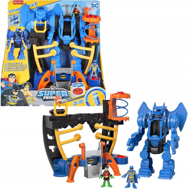 DC SUPER FRIENDS BATMAN ROBOT COMMAND CENTRE SET + 2 FIGURES HML02
