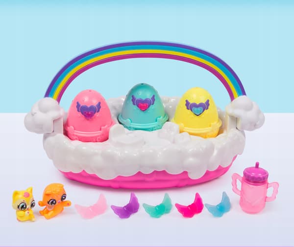 HATCHIMALS FIGURINES – SPRING SET: SPRING BASKET WITH EGGS AND RAINBOW FIGURINES