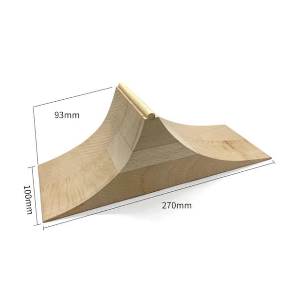 A solid wood toe-skate ramp for practising Ollies, with an elegant design – Spot E