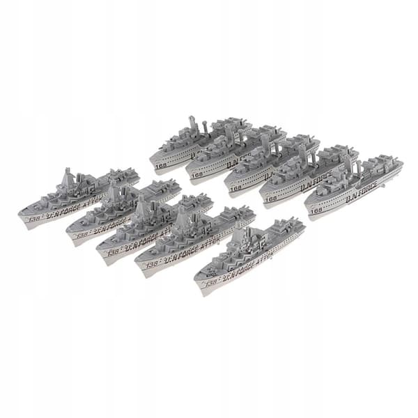 10 pieces: Warship model assembled by children
