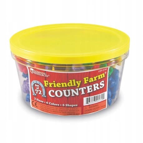 Counting learning figures – 72-piece set – Farm,