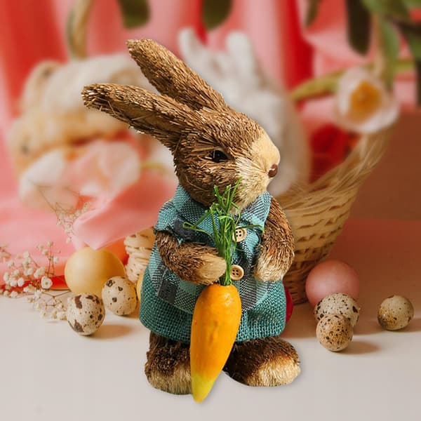 Simulation: Straw Bunny – Art Deco Sculptures, Figurines, Handicrafts, Statues – Blue A