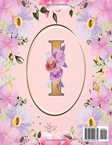 I: 8.5 x 11 / 120 beautifully lined pages / Monogram initial I notebook / Jo