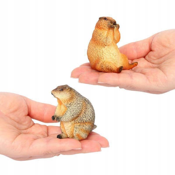 4x Marmots – Model Figures, Decorative Marmots, Desk Decorations