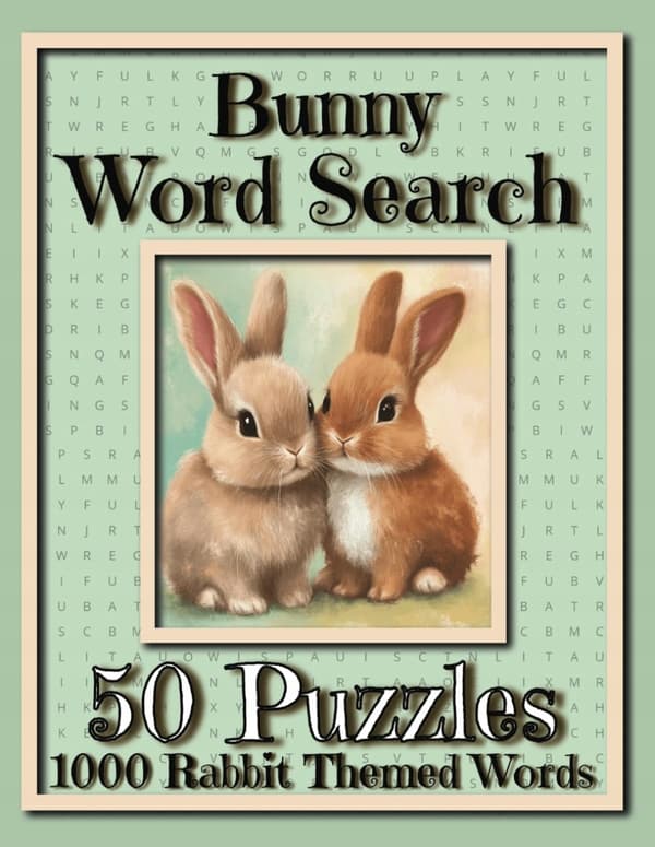 Lapin, Jessica Bunny Word Search Book: Rabbit-themed words in 50 medium-difficulty