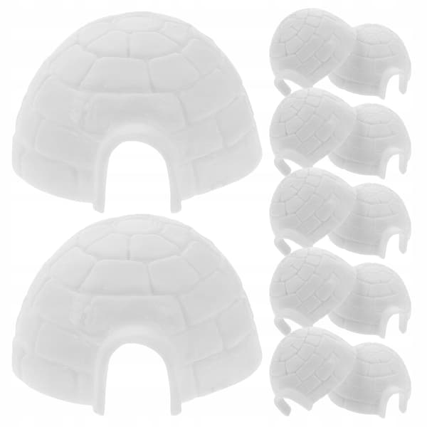 12 DECORATIVE ICE HOUSES – FIGURINES FOR BACKLIGHTING AND DIY PROJECTS