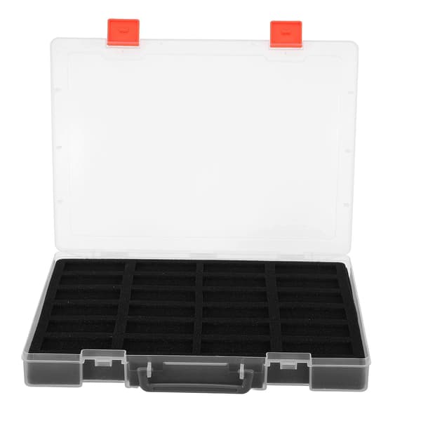 TRANSPARENT PLASTIC DISPLAY BOX FOR MODEL CARS WITH INSERTS