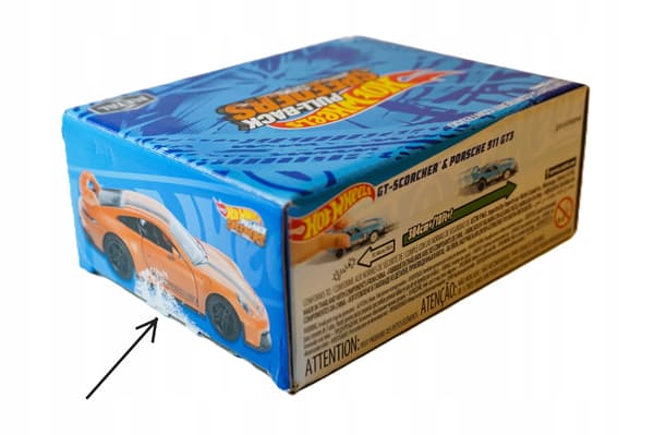 HOT WHEELS PULL-BACK SPEEDERS 2-PACK GT-SCORCHER & PORSCHE 911 GT3 NEW DESCRIPTION