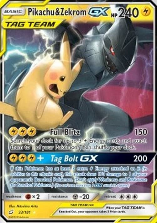 Pokemon Pikachu & Zekrom GX
