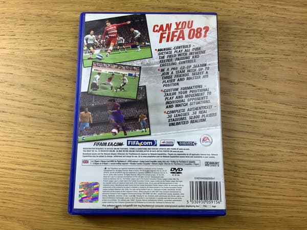 FIFA 08 – perfect condition, complete, first-run PS2 disc