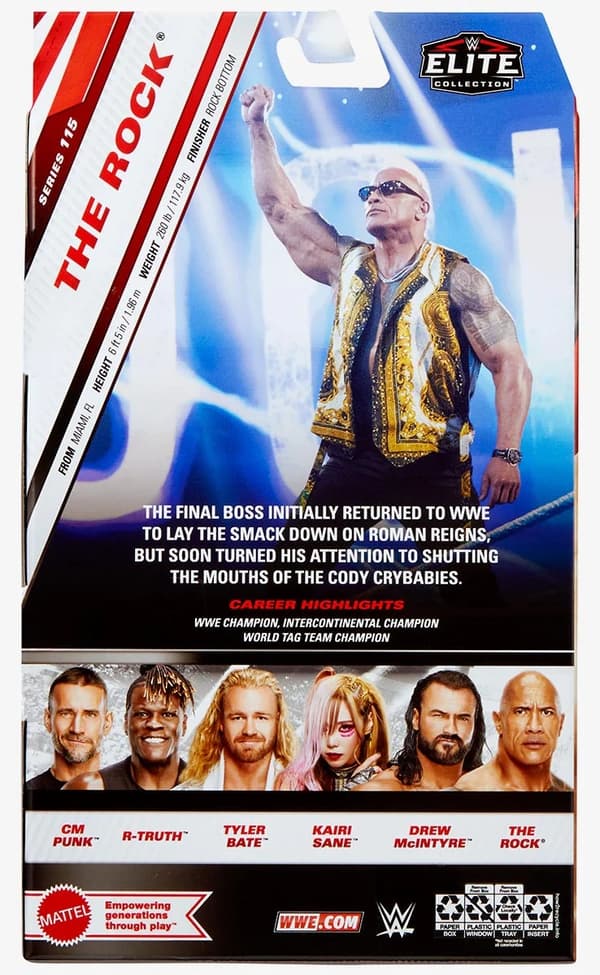 MATTEL WWE Elite The Rock Figure