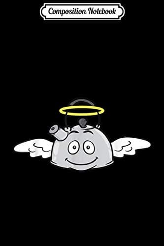 Composition Notebook: Flying Kettle, Funny Smiling Face, Angel’s Wing