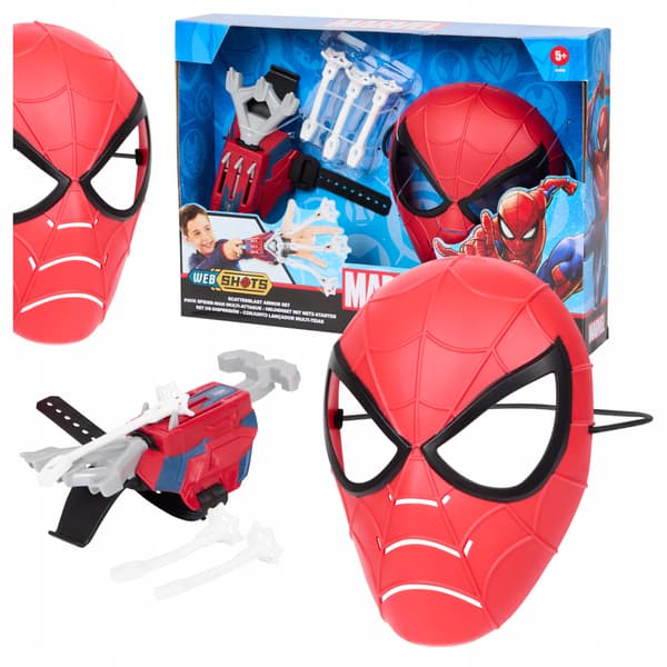 SPIDER-MAN MASK WITH WEB-SHOTTER SET: WEB-SHOOTING COSTUME 2-in-1