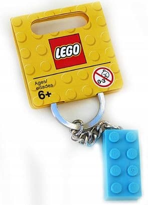 [Gear 853380] 2 x 4 Brick - Medium Azure Keyring