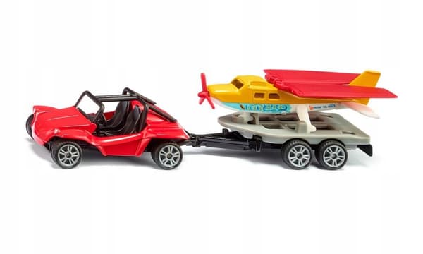 SIKU BUGGY CAR WITH TRAILER AND PLANE 1696
