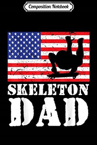 Composition Notebook: USA American Distressed Flag Skeleton Dad Men's Gift Fo