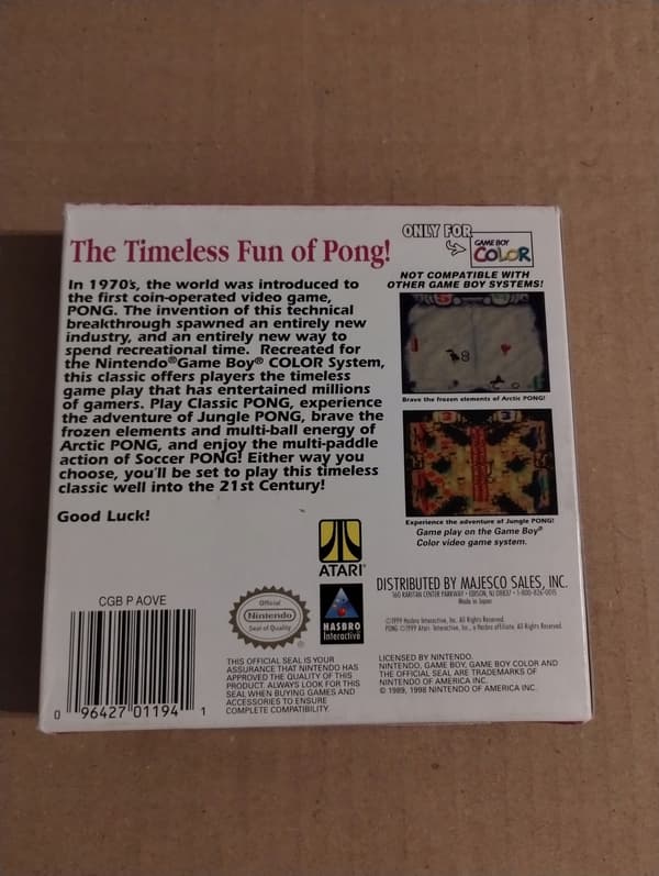 Pong: The Next Level (GameBoy Color)