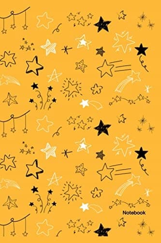 Notebook: Ruled Blank Lined Notebook Journal – Yellow background and Sta