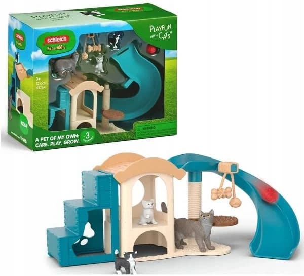 SCHLEICH FARM WORLD Cat Play Area 42764