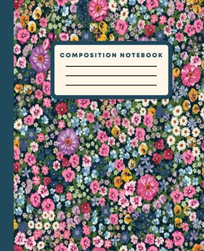 Flowers Composition Notebook: Vintage Flowers Composition Notebook, Cool cu