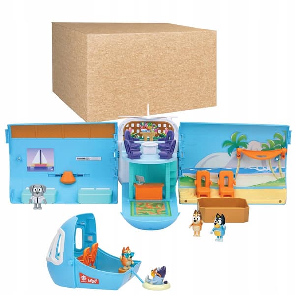 Bluey 3-in-1 Transforming Plane Playset featuring The Heelers, Plane Transforms