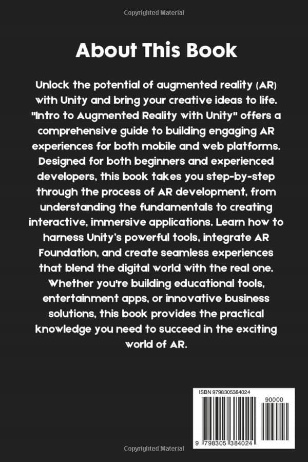 Hayes, Wilson: An Introduction to Augmented Reality with Unity: Create Immersive AR Apps