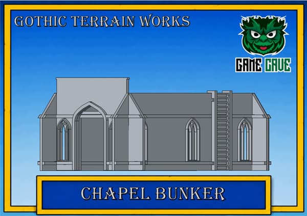 Wargaming MDF Model Kit: Gothic Terrain Works Chapel Bunker Terrain Set