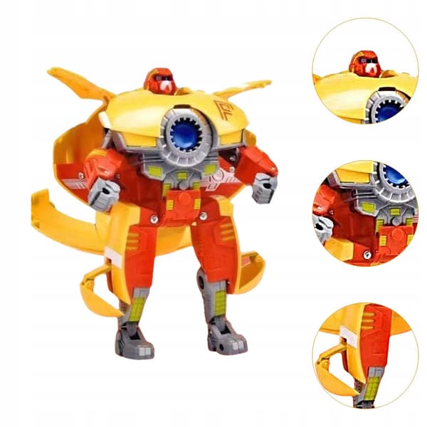 Transformable robot toy – Fine motor skills – Educational 2-in-1 – Rugby design