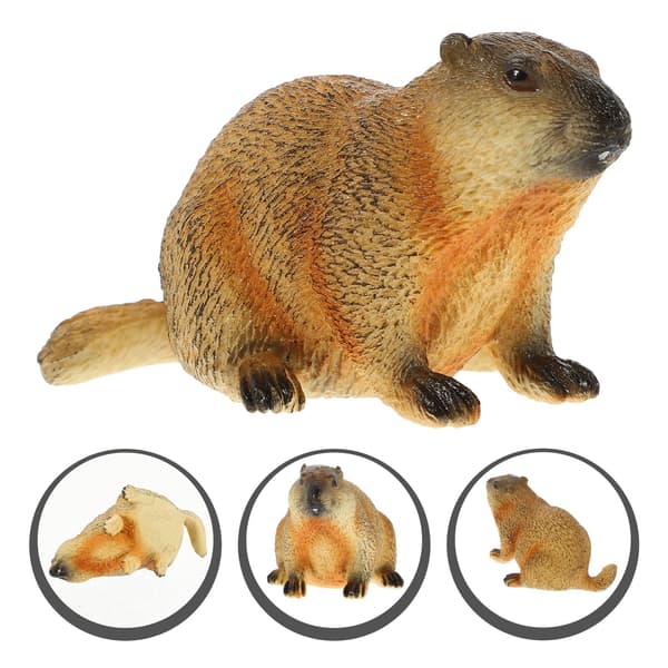 REALISTIC MARMOT FIGURINE – DESK DECORATION